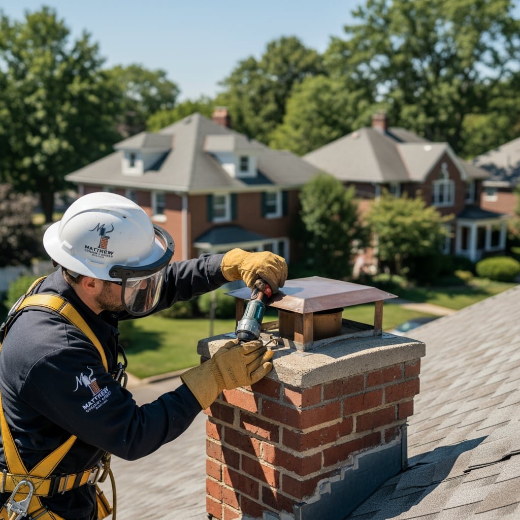 Boston Chimney Cap Installation